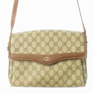 ショルダーバッグ GGスプリーム PVC レザー 革 インターロッキング ロゴ 茶 ブラウン /CK12