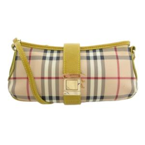ショルダーバッグ PVC ノバチェック ベージュ イエロー