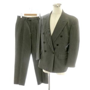 セットアップ 上下2点セット カジュアルスーツ テーラードジャケット ダブル ピークドラペル ノーベント