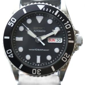 ダイバーズウォッチ 自動巻き デイト カレンダー 黒文字盤 シルバーカラー 7S26-0040