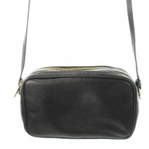 FURLA ショルダーバッグ レザー 革 ポシェット ロゴ 黒 ブラック /CK23 GY18