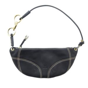 ワンショルダーバッグ レザー 革 ステッチ ロゴ 黒 ブラック /JS GY18