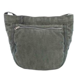 PORTER ショルダーバッグ 斜め掛け クロスボディ デニム ロゴ 裏キルティング キャンバス 緑 グリーン /GV