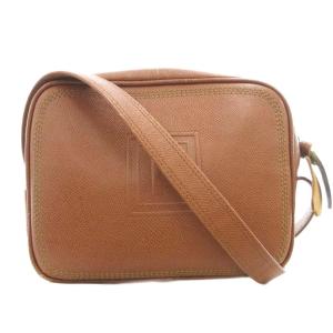 ショルダーバッグ 斜め掛け クロスボディ スクエア ロゴ レザー 茶 ブラウン /GV GY18