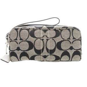 シグネチャー ポーチ ロゴ キャンバス 黒 ブラック /GV GY18