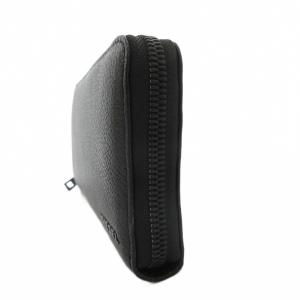 DIESEL 長財布 ウォレット 小銭入れあり ラウンドファスナー ロゴ レザー 黒 ブラック /GV GY18