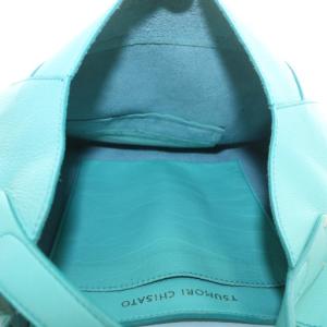 TSUMORI CHISATO トートバッグ ハンド ワンショルダー レザー 水色 ライトブルー /XZ GY18