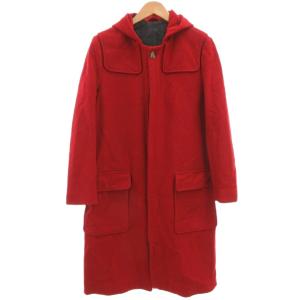 フーデッドコート ウール ロング 44 赤 レッド /BS GY18