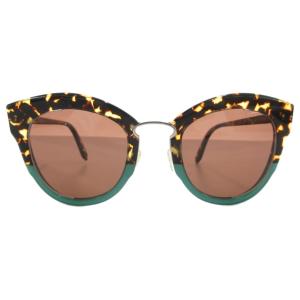 Salvatore Ferragamo サングラス メガネ アイウェア フルリム べっ甲柄 ロゴ 4824 145 緑 グリーン 茶 ブラウン