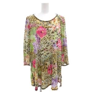 カットソー 長袖 15 マルチカラー アニマル柄 レオパード柄 花柄 ロゴ ラインストーン 総柄 /GV