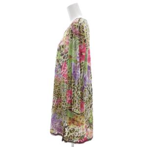 伊太利屋 カットソー 長袖 15 マルチカラー アニマル柄 レオパード柄 花柄 ロゴ ラインストーン 総柄 /GV