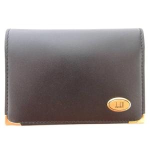 美品 カードケース ロゴ レザー 黒 ブラック /AE GY18