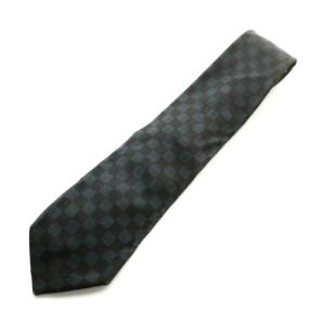 ネクタイ ダミエ レギュラータイ シルク 絹 チェック柄 紺 ネイビー /MP GY18