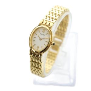 SEIKO 1N00-6R30 腕時計 ウォッチ クォーツ ロゴ 白文字盤 ゴールド色 GY18 /MQ