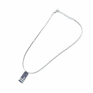 Christian Dior ネックレス アクセサリー ペンダント トロッター ロゴ プレート ドッグタグ シルバー色 GY42 /MQ