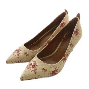 WAVERLY PMP FLRL CNV パンプス キャンバス ポインテッドトゥ ハイヒール 花柄 総柄