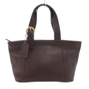 オールドコーチ ヴィンテージ ミニ トートバッグ ハンドバッグ レザー 本革 茶 ブラウン 4101 /JS