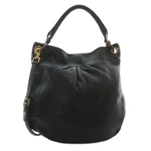 MARC by MARC JACOBS ハンドバッグ ショルダー 2WAY レザー ロゴプレート ゴールド金具 黒 ブラック /XZ GY11