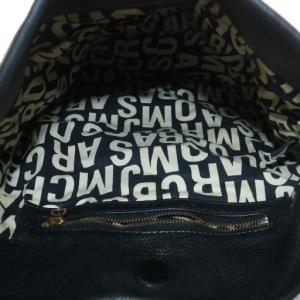 MARC by MARC JACOBS ハンドバッグ ショルダー 2WAY レザー ロゴプレート ゴールド金具 黒 ブラック /XZ GY11