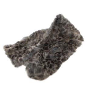 タグ付き ティペット ストール フォックスファー 毛皮 レオパード柄 茶 ブラウン /JS GY18