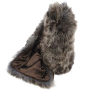 dama collection タグ付き ティペット ストール フォックスファー 毛皮 レオパード柄 茶 ブラウン /JS GY18