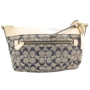 COACH F10561 シグネチャー ショルダーバッグ 斜め掛け クロスボディ キャンバス レザー 白 ホワイト