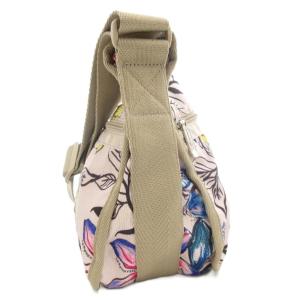 LesportSAC ショルダーバッグ 斜め掛け クロスボディ ベージュ 花柄 ロゴ ナイロン /GV GY18