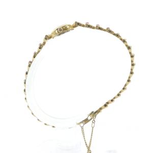 SEIKO 1E20-605A 腕時計 クォーツ ラインストーン ゴールドカラー