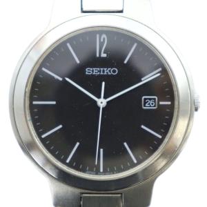 7N32-0B80 腕時計 ウォッチ クォーツ ロゴ カレンダー付き 黒文字盤 シルバー色 GY11 /MQ