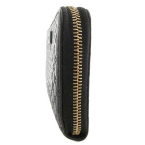 GUCCI マイクログッチシマ 長財布 ウォレット 小銭入れあり ラウンドファスナー ロゴ レザー 黒 ブラック 449391