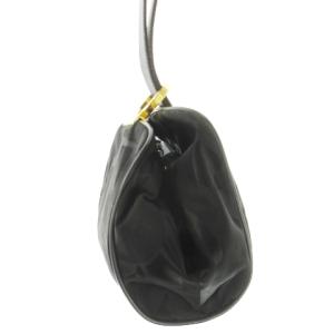 Salvatore Ferragamo ポーチ ナイロン レザー 革 ジャカード ガンチーニ ロゴ刻印 黒 ブラック /CK24 GY11