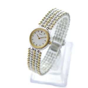 SEIKO 腕時計 ウォッチ クォーツ 白文字盤 ロゴ シルバー色 ゴールド色 2P20-0E90 GY18 /MQ