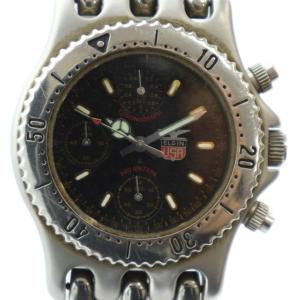 FK-528-N 腕時計 ウォッチ クォーツ クロノグラフ 回転ベゼル 黒文字盤 ロゴ シルバー色 GY18