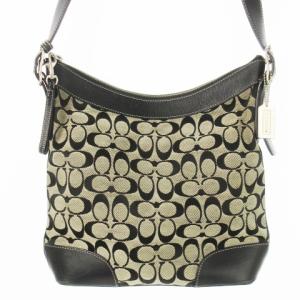 ショルダーバッグ キャンバス レザー 革 シグネチャー ロゴ グレー 6346 /CK10 GY11