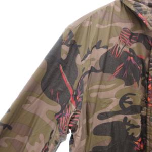 DIESEL フィフティファイブDSL キルティングシャツジャケット 中綿 L カーキ 紫 パープル チェック柄 カモフラ