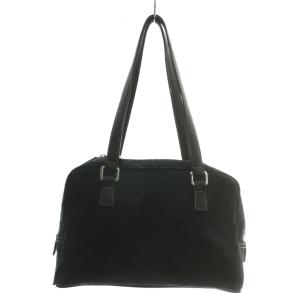 COACH ハンドバッグ トート キャンバス レザー シグネチャー 総柄 黒 ブラック 6846 /XZ GY11