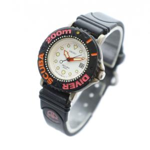 SEIKO 3E35-002C SCUBA スキューバ 200m 腕時計 ダイバーズ ウォッチ クォーツ デイト カレンダー付き