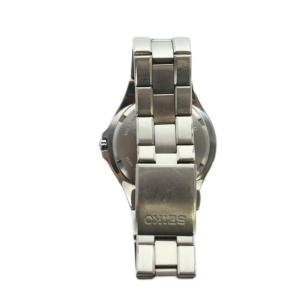 SEIKO ジャンク品 83F2-0220 腕時計 ウォッチ クォーツ カレンダー付き 白文字盤 ロゴ シルバー色