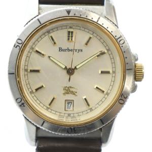 5512-F52754 腕時計 クォーツ カレンダー付き ラウンド レザーベルト シルバーカラー