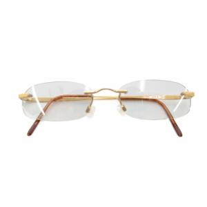 184 773 サングラス リムレス スクエア ロゴ 50 18 135 ゴールドカラー /JS