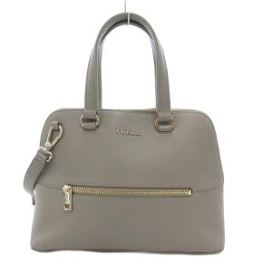 ハンドバッグ ショルダー 2way ロゴ レザー グレー /JS GY18