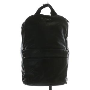 リュックサック バックパック デイパック レザー ロゴ 黒 ブラック /XZ GY18