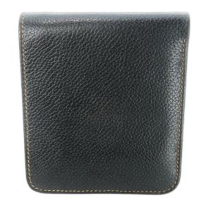 dunhill 二つ折り財布 ウォレット 小銭入れあり レザー 革 ロゴ 黒 ブラック /CK32 GY18