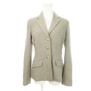 テーラードジャケット 背抜き センターベント ヘリンボーン 4 M グレージュ /MN7 GY18