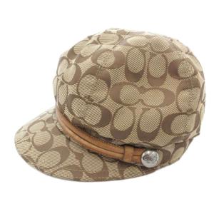 ハンチング キャンバス レザー シグネチャー ロゴ ベージュ /JS GY11