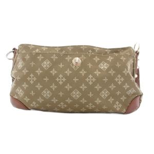 ショルダーバッグ ナイロン 総柄 茶 ブラウン /JS GY18