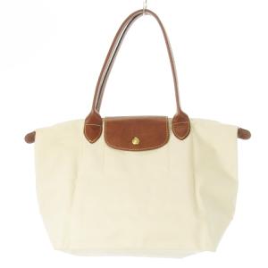 ル プリアージュ トートバッグ ナイロン レザー 革 ロゴ型押し ベージュ /CK7 GY18