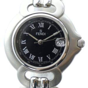 腕時計 ウォッチ クォーツ デイト カレンダー付き 黒文字盤 ローマン シルバー色 1600G GY11