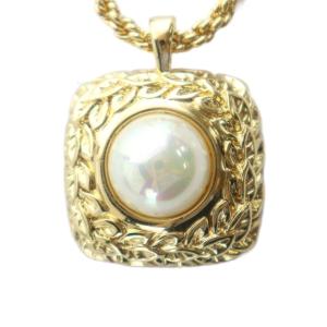 ネックレス アクセサリー ペンダント スクエア ロゴ フェイクパール スクエア GY11 /MQ