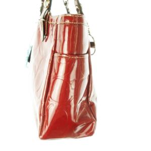 COACH トートバッグ エナメル エンボス シグネチャー 型押し 赤 レッド F15246 /CK19 GY18